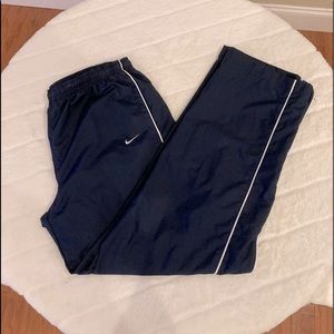Nike mens pants. Size XL, navy, polyester  open leg, pockets in front and back